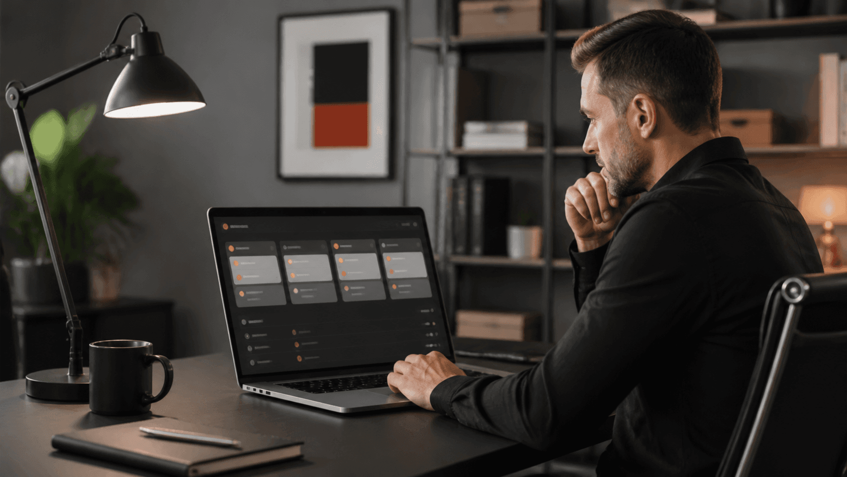 Gestor acompanhando clientes e oportunidades comerciais em um painel de CRM.