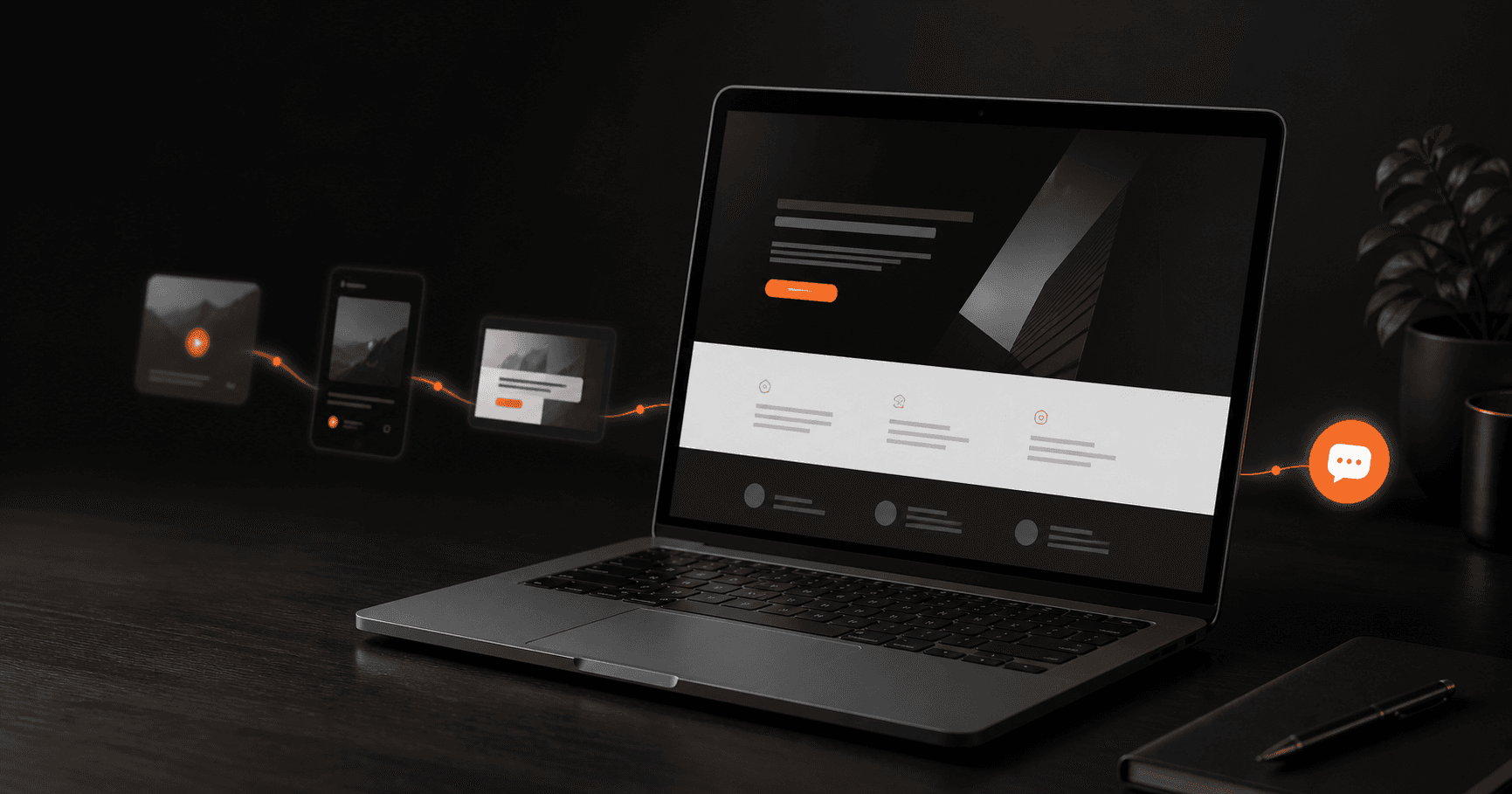 Landing Page profissional conduzindo um visitante até uma ação de contato.
