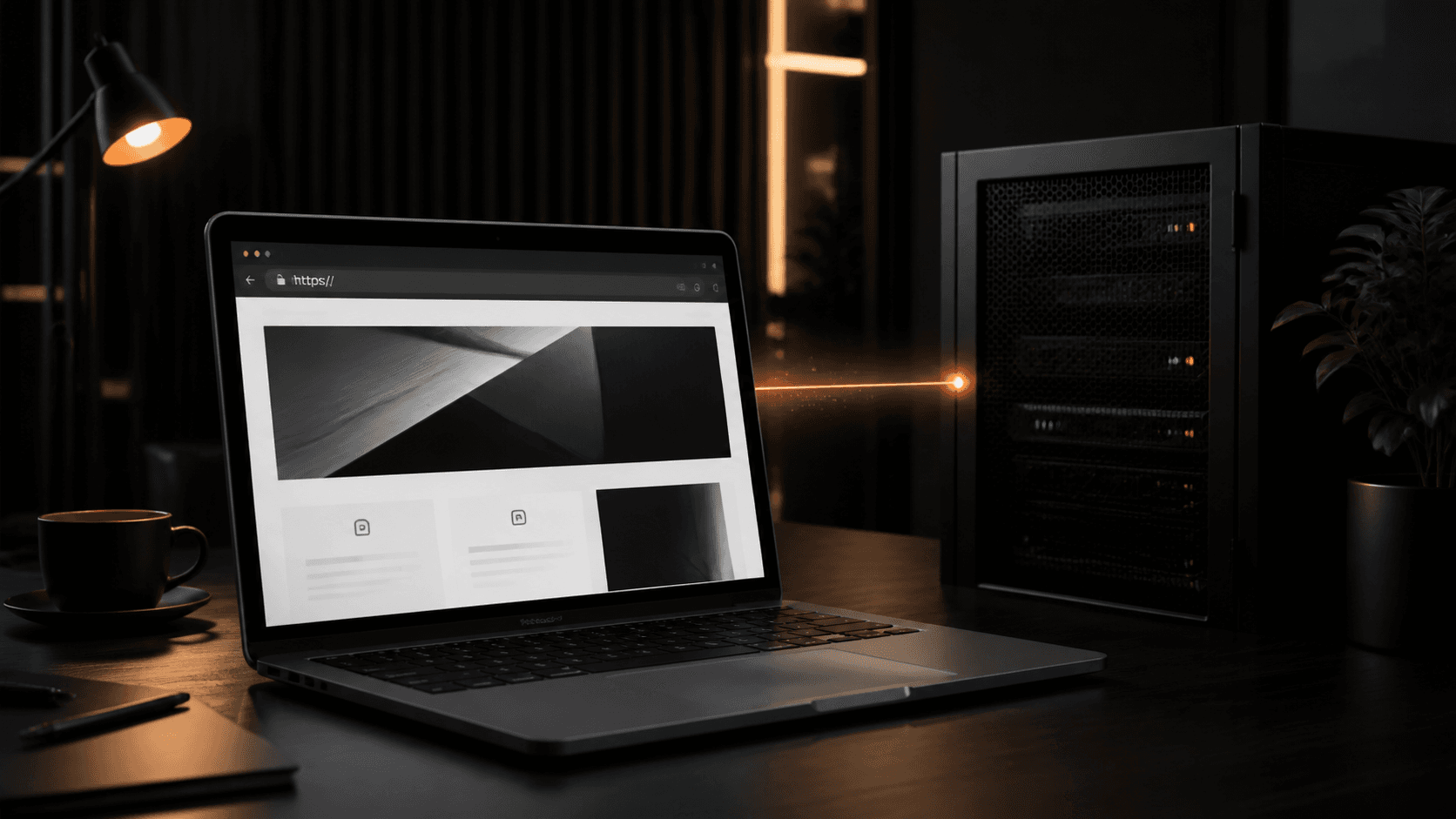Site utilizando HTTPS com conexão protegida entre navegador e servidor.